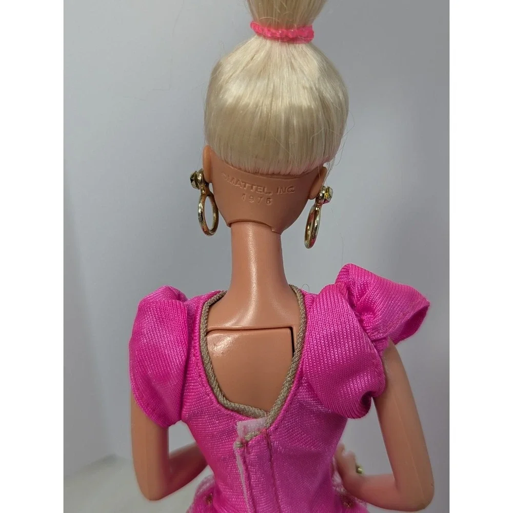 Mattel‎ blonde1994 Super Talk Barbie doll works earrings ring crimped hair